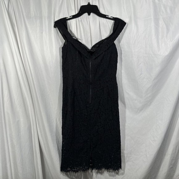 NWT $129 Bardot [ 8 US ]‎ Bella Lace Off the Shoulder Dress in Black #Q396 - Picture 10 of 12